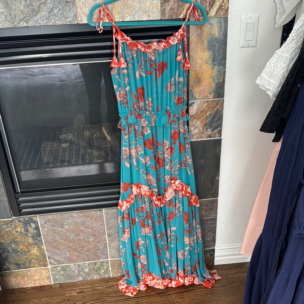 Floral Maxi Dress with Ruffle Details